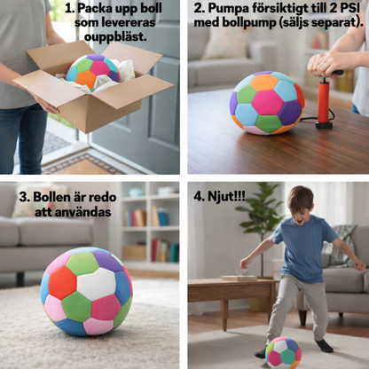 TystBollen™ – Mjuk & säker inomhusboll Storlek 4